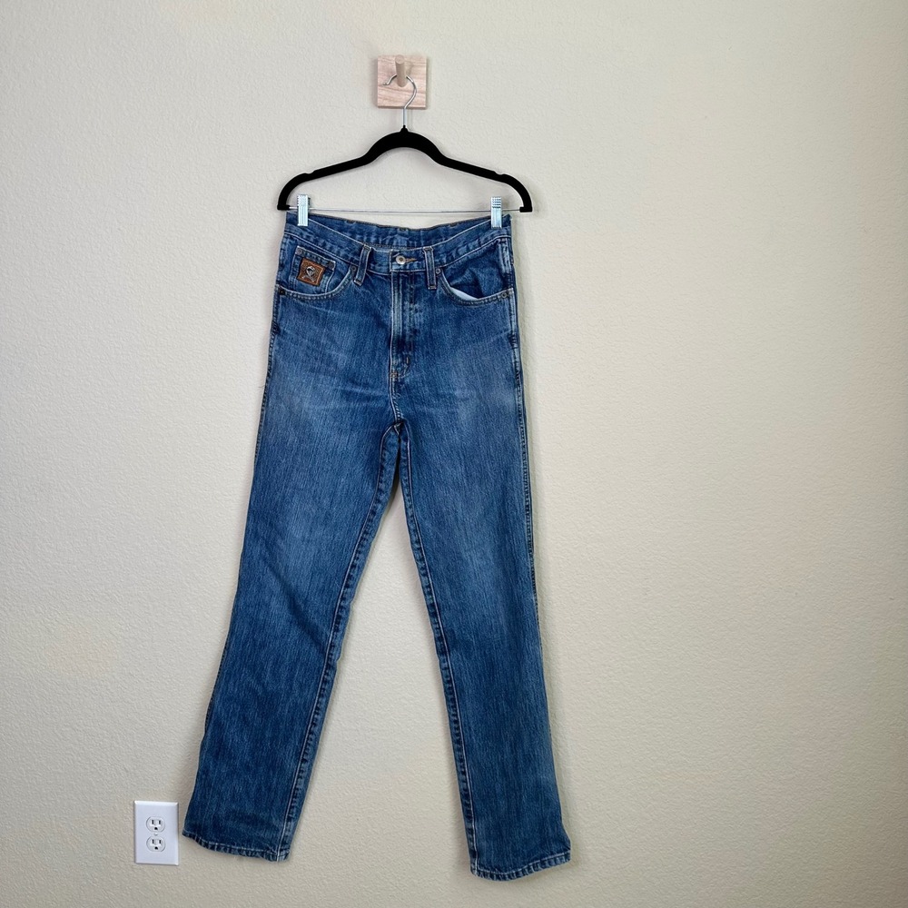 Cinch Mens Straight Leg Blue Denim Jeans 100% Cotton Size 30x34 Mexico Western